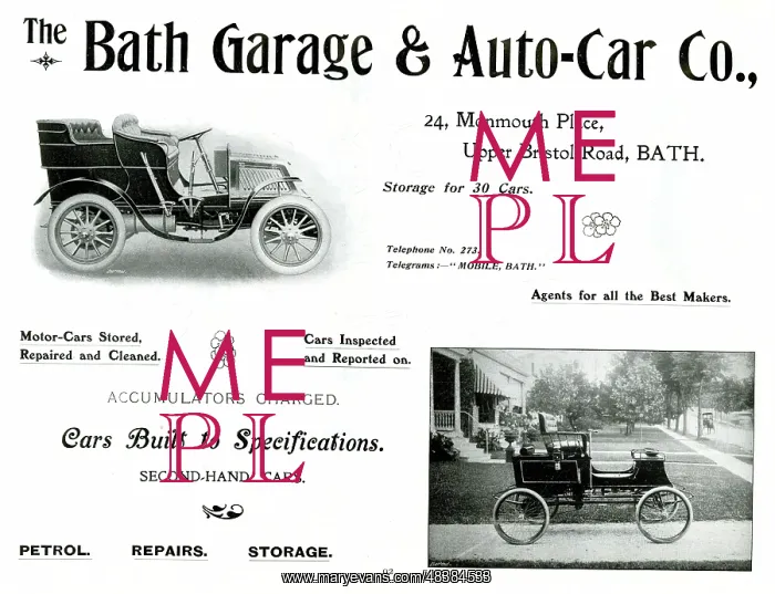 : Advert, The Bath Garage & Auto-Car Co : Advert, The Bath Garage & Auto-Car Co