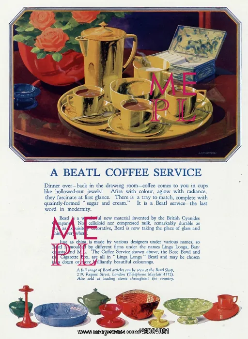 : Advert for Beatl coffee service 1930 : Advert for Beatl coffee service 1930