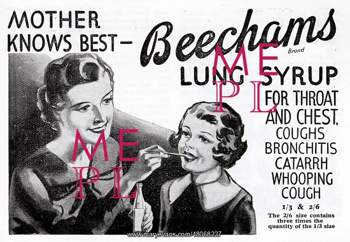 : Advertisement for Beechams Lung Syrup : Advertisement for Beechams Lung Syrup
