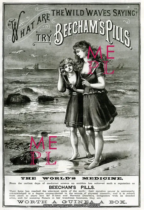 : Advert for Beecham's Pills 1887 : Advert for Beecham's Pills 1887