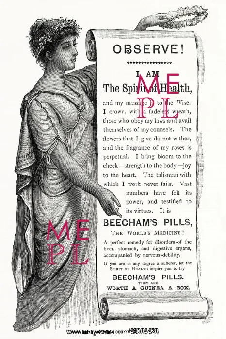 : Advert for Beecham's Pills 1888 : Advert for Beecham's Pills 1888