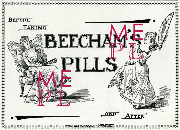 : Advert for Beechams Pills 1900 : Advert for Beechams Pills 1900