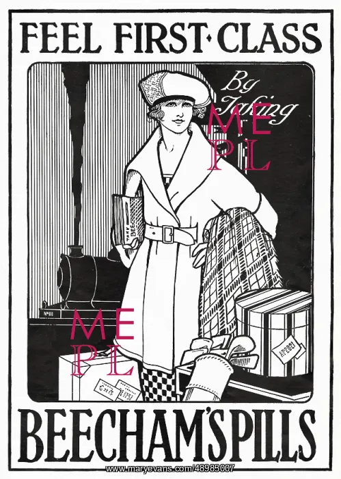 : Advert for Beecham's Pills 1921 : Advert for Beecham's Pills 1921