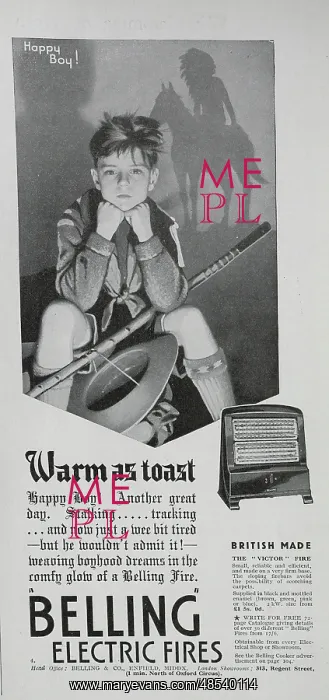 : Advert for Belling Electric Fires : Advert for Belling Electric Fires