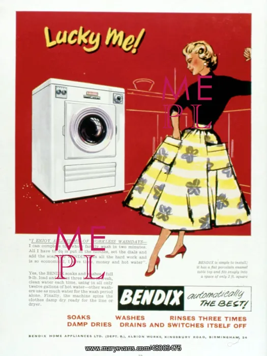 : Advertisement for the Bendix washing machine : Advertisement for the Bendix washing machine
