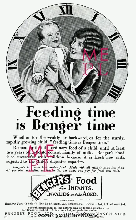 : Advert for Benger food for babies 1931 : Advert for Benger food for babies 1931