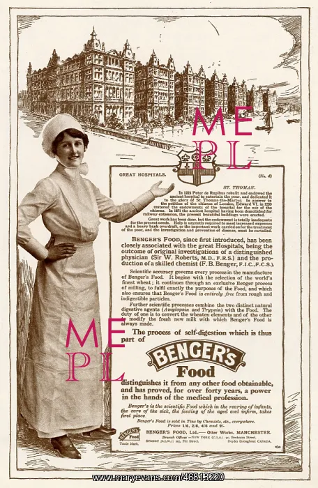 : Advert for Benger's Infant Food 1920 : Advert for Benger's Infant Food 1920