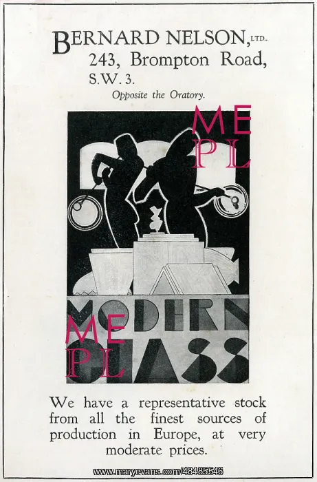 : Advertisement for Bernard Nelson Ltd Modern Glass : Advertisement for Bernard Nelson Ltd Modern Glass