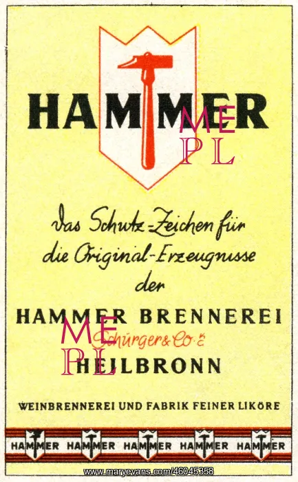: advertising, beverages, brandy, Hammer Distillery : advertising, beverages, brandy, Hammer Distillery