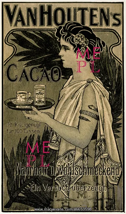 : advertising, beverages, cocoa, adhesive label : advertising, beverages, cocoa, adhesive label