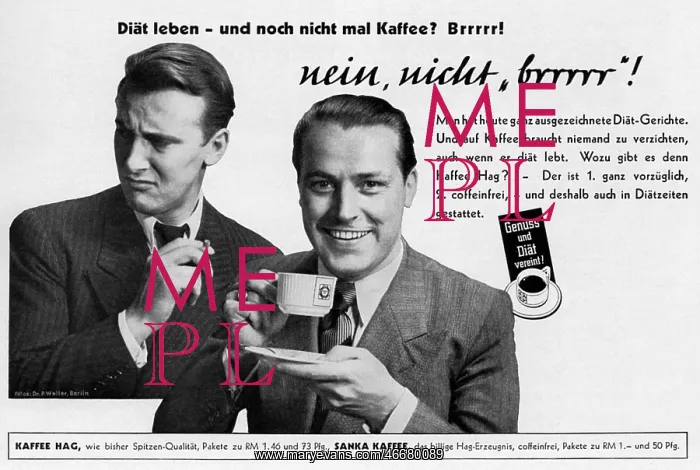 : advertising, beverages, coffee, Kaffee HAG, advert : advertising, beverages, coffee, Kaffee HAG, advert