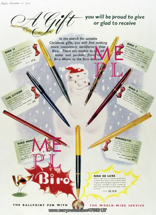 : Advertisement for Biro ballpoint pens : Advertisement for Biro ballpoint pens