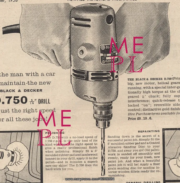  : Advert for Black & Decker D.750 drill in Practical Mechanics