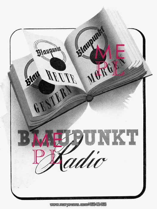 : advertising, Blaupunkt radios, advert, Germany : advertising, Blaupunkt radios, advert, Germany