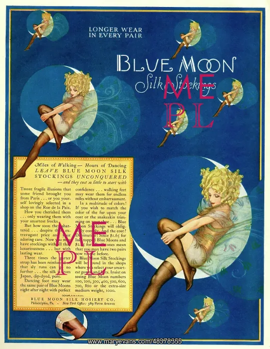 : Advert, Blue Moon Silk Stockings : Advert, Blue Moon Silk Stockings