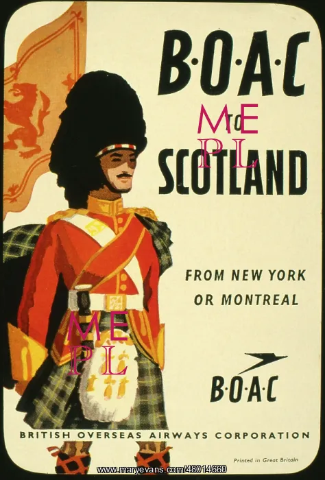 : Advertisement for BOAC flights to Scotland : Advertisement for BOAC flights to Scotland