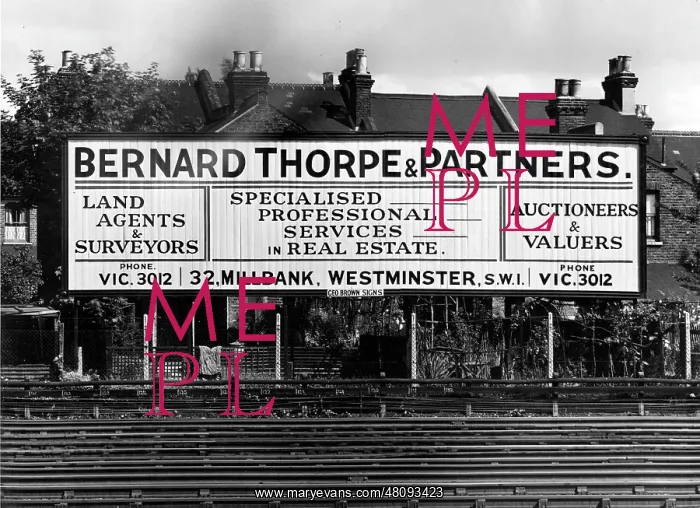 : Advertising board, Bernard Thorpe & Partners : Advertising board, Bernard Thorpe & Partners