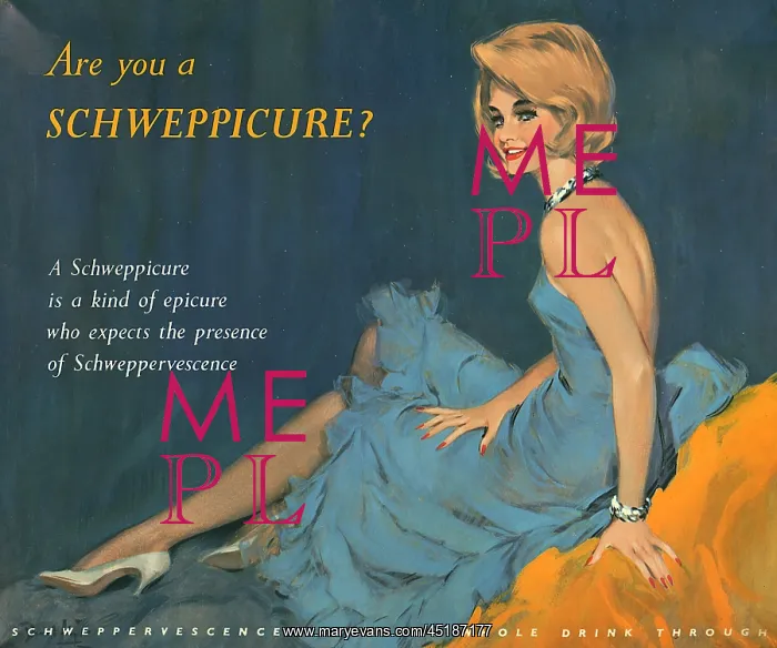 : Advertising board for Schweppes, by David Wright : Advertising board for Schweppes, by David Wright