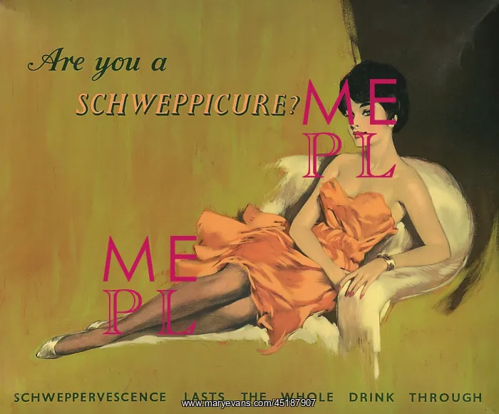 : Advertising board for Schweppes, by David Wright : Advertising board for Schweppes, by David Wright