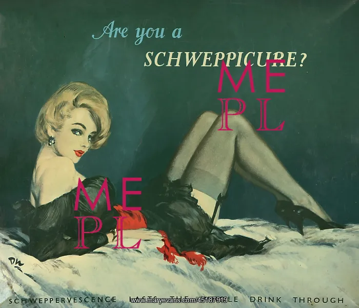 : Advertising board for Schweppes, by David Wright : Advertising board for Schweppes, by David Wright