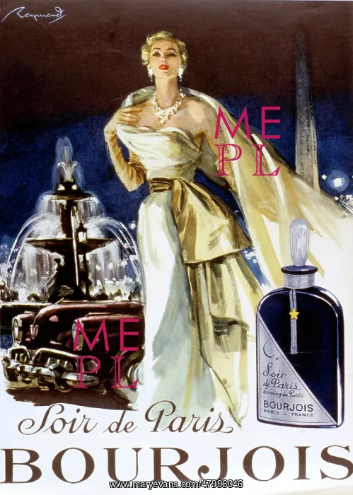 : Advertisement for Bourjois Soir de Paris perfume : Advertisement for Bourjois Soir de Paris perfume