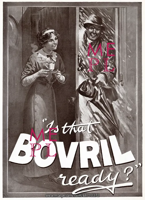 : Advert for Bovril - hot drink 1913 : Advert for Bovril - hot drink 1913
