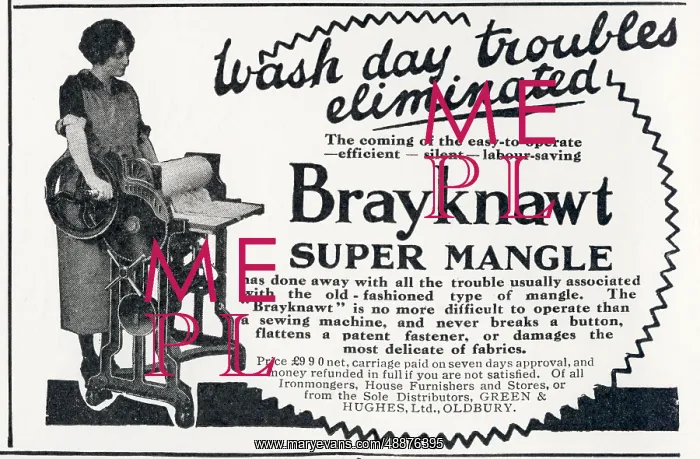 : Advert for Brayknawt - super mangle 1923 : Advert for Brayknawt - super mangle 1923
