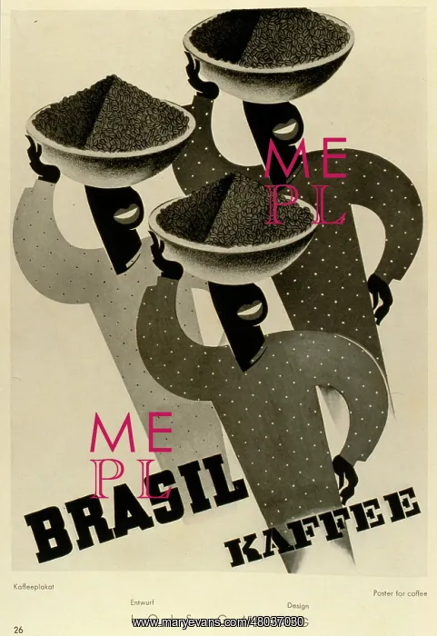 : Advertisement for Brazilian coffee : Advertisement for Brazilian coffee