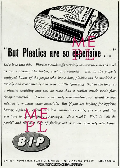 : Advert for British Industrial Plastic Limited 1942 : Advert for British Industrial Plastic Limited 1942