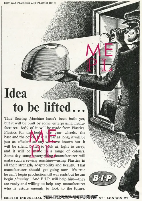 : Advert for British Industrial Plastic Limited 1942 : Advert for British Industrial Plastic Limited 1942