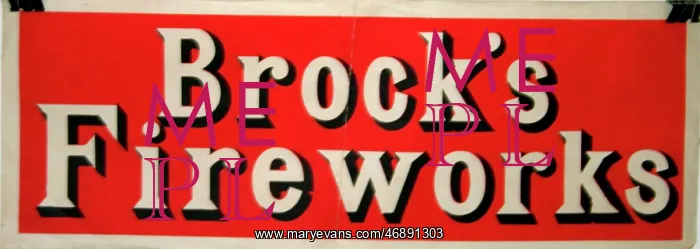 : Advert for Brock's Fireworks : Advert for Brock's Fireworks