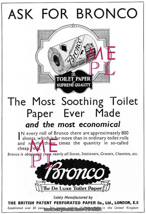  : Advertisement for Bronco de luxe Toilet Paper