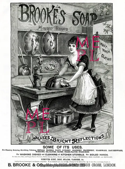 : Advert for Brooke's Soap 1890 : Advert for Brooke's Soap 1890