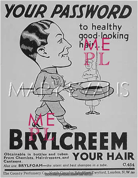 : ADVERT / BRYLCREEM 1939 : ADVERT / BRYLCREEM 1939