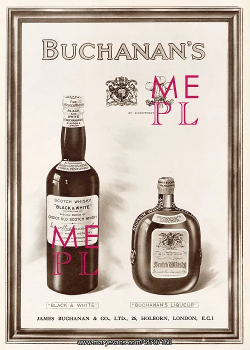 : Advert for Buchanan's Scotch Whisky and Liqueur 1925 : Advert for Buchanan's Scotch Whisky and Liqueur 1925