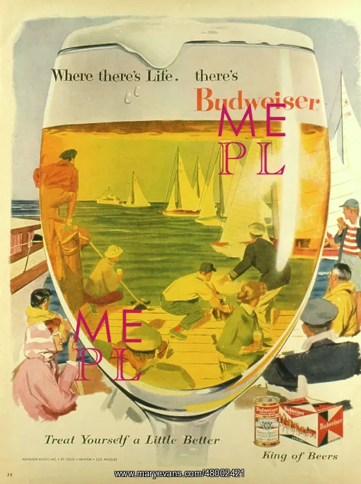 : Advertisement for Budweiser beer : Advertisement for Budweiser beer