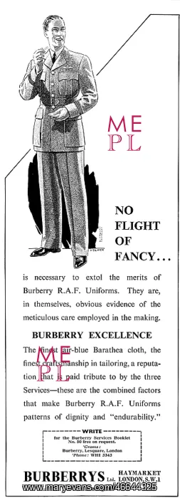 : Advertisement for Burberry, 1940 : Advertisement for Burberry, 1940