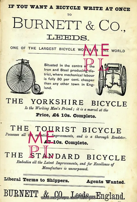 : Advertisement, Burnett & Co, Leeds : Advertisement, Burnett & Co, Leeds