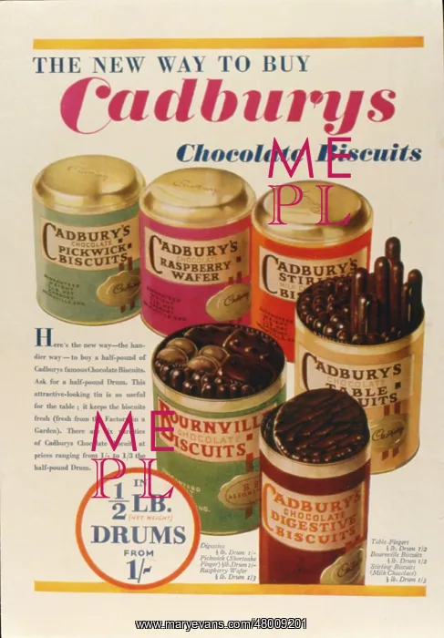  : Advertisement for Cadbury's Chocolate Biscuits