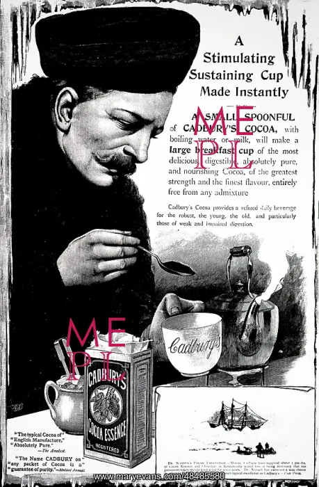 : An advertisement for Cadbury's cocoa : An advertisement for Cadbury's cocoa