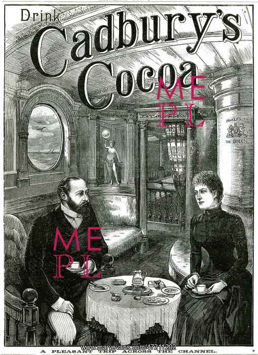 : Advert for Cadbury's Cocoa drink 1884 : Advert for Cadbury's Cocoa drink 1884