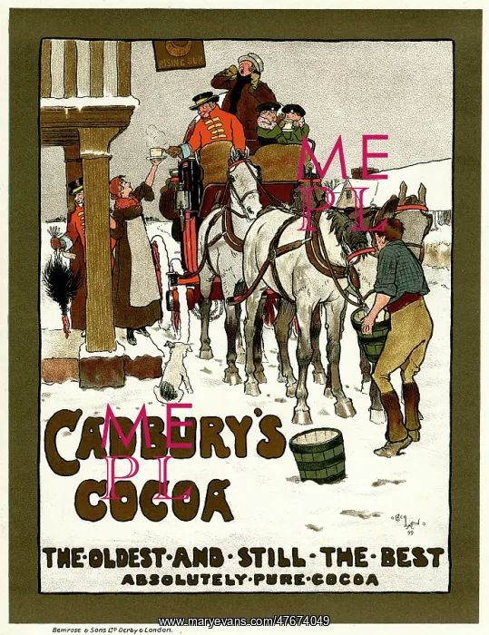 : Advert for Cadbury's Cocoa drink 1900 : Advert for Cadbury's Cocoa drink 1900