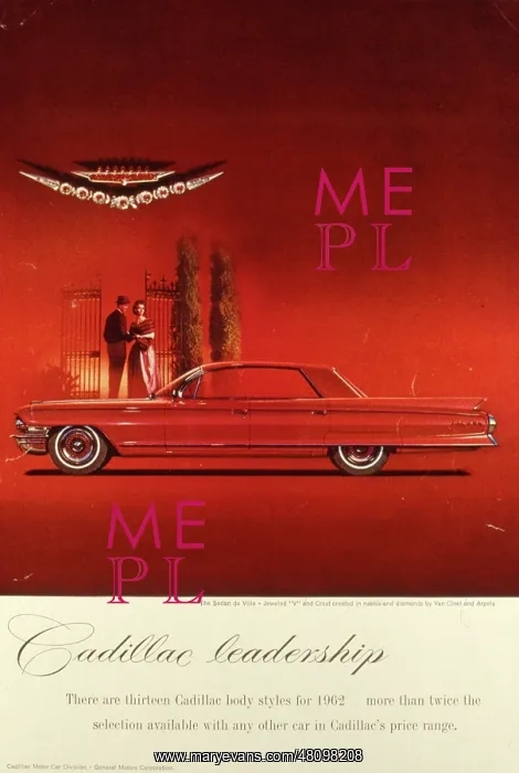 : Advertisement for Cadillac cars : Advertisement for Cadillac cars