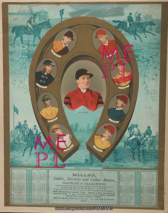 : Advertising calendar for a saddler, harness and collar maker : Advertising calendar for a saddler, harness and collar maker