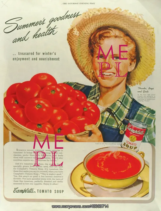 : Advertisement for Campbell's Tomato Soup : Advertisement for Campbell's Tomato Soup