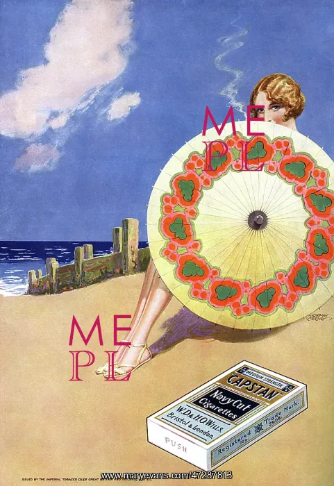 : ADVERT / CAPSTAN CIGS 1930 : ADVERT / CAPSTAN CIGS 1930