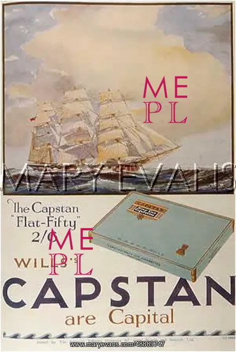 : ADVERT / CAPSTAN CIGS 1930 : ADVERT / CAPSTAN CIGS 1930