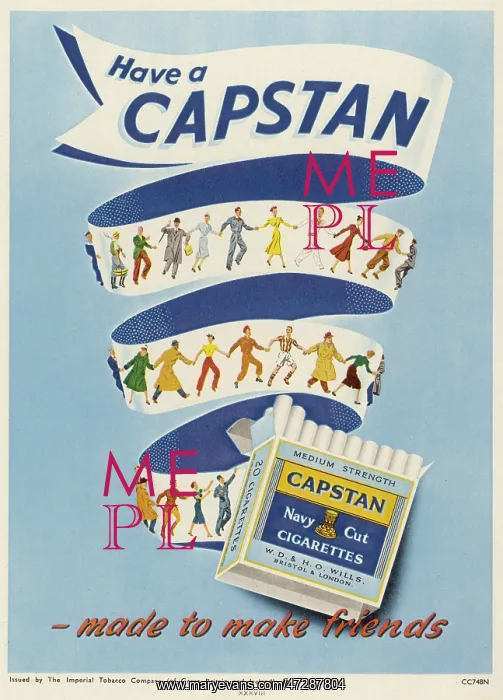 : ADVERT / CAPSTAN CIGS 1951 : ADVERT / CAPSTAN CIGS 1951