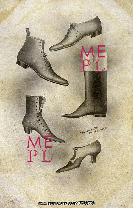 : Advertorial card for an English Boot and Shoe maker : Advertorial card for an English Boot and Shoe maker