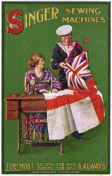 : Advertising card for Singer Sewing Machines : Advertising card for Singer Sewing Machines